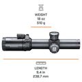 1-4x24 AR Optics Riflescope Illuminated FFP